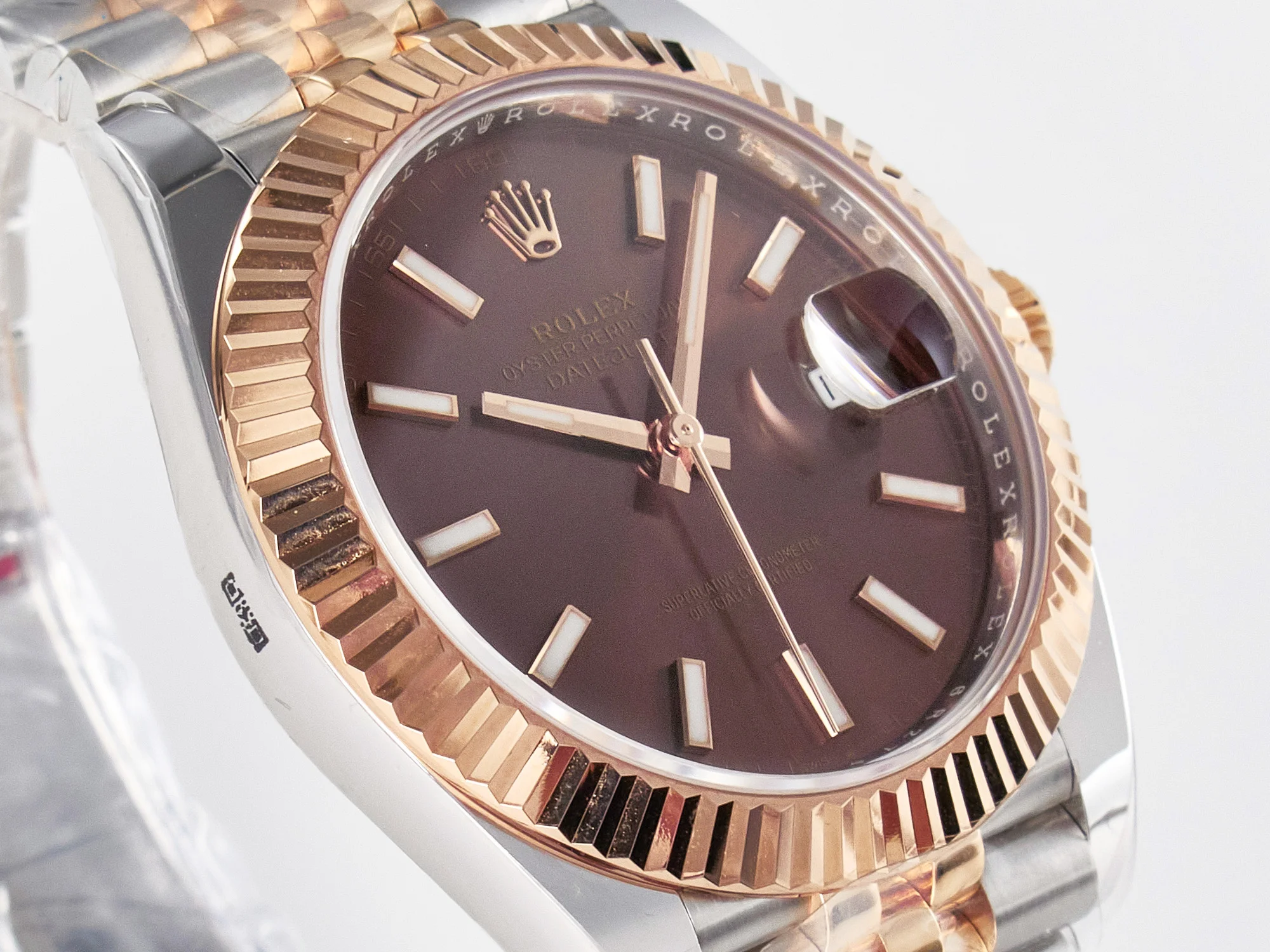 DateJust 41 126331 ARF 1:1 Best Edition 904L Steel Brown Dial on SS/RG Jubilee Bracelet SH3235(Gain Weight)