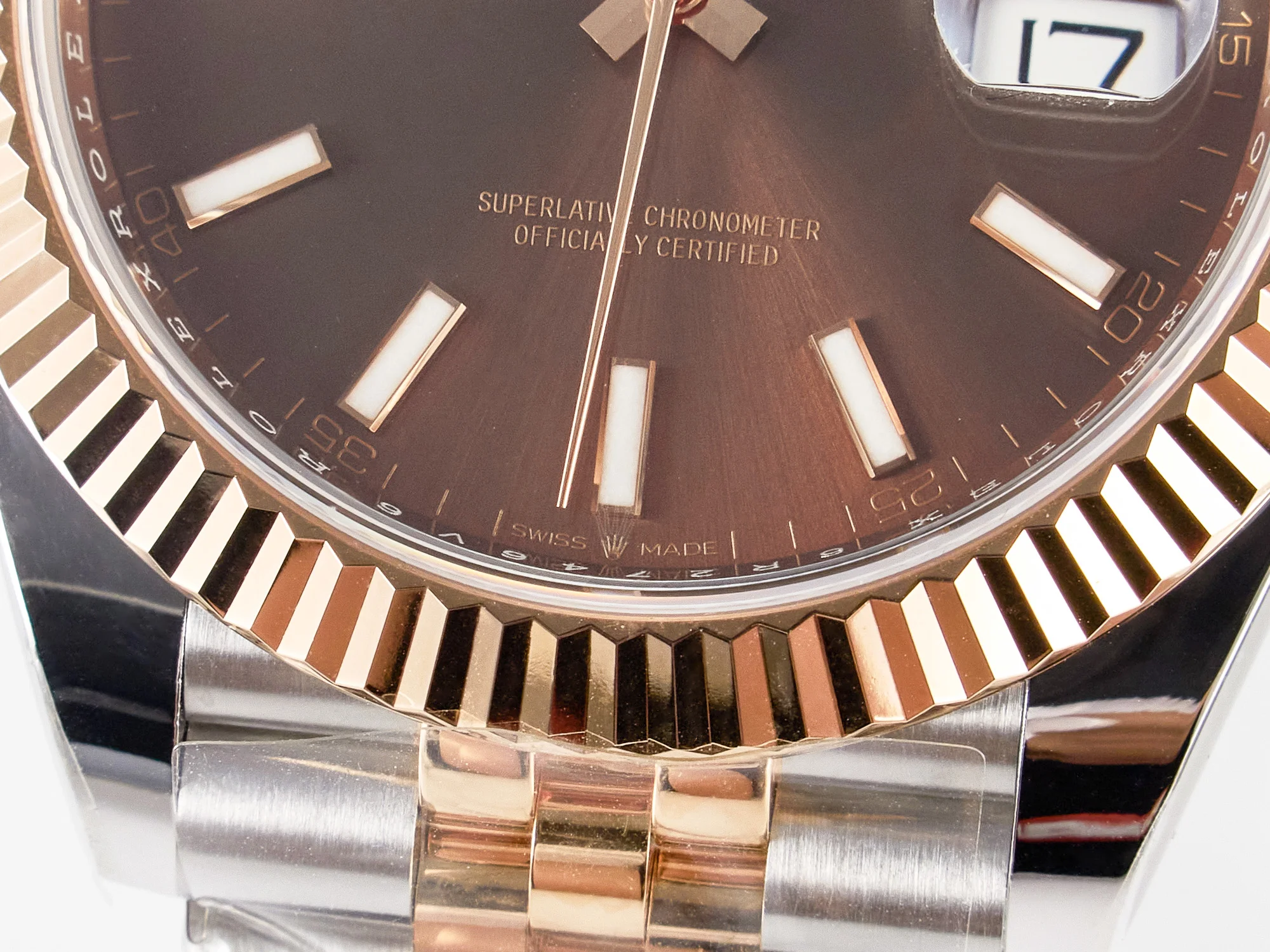 DateJust 41 126331 ARF 1:1 Best Edition 904L Steel Brown Dial on SS/RG Jubilee Bracelet SH3235(Gain Weight)