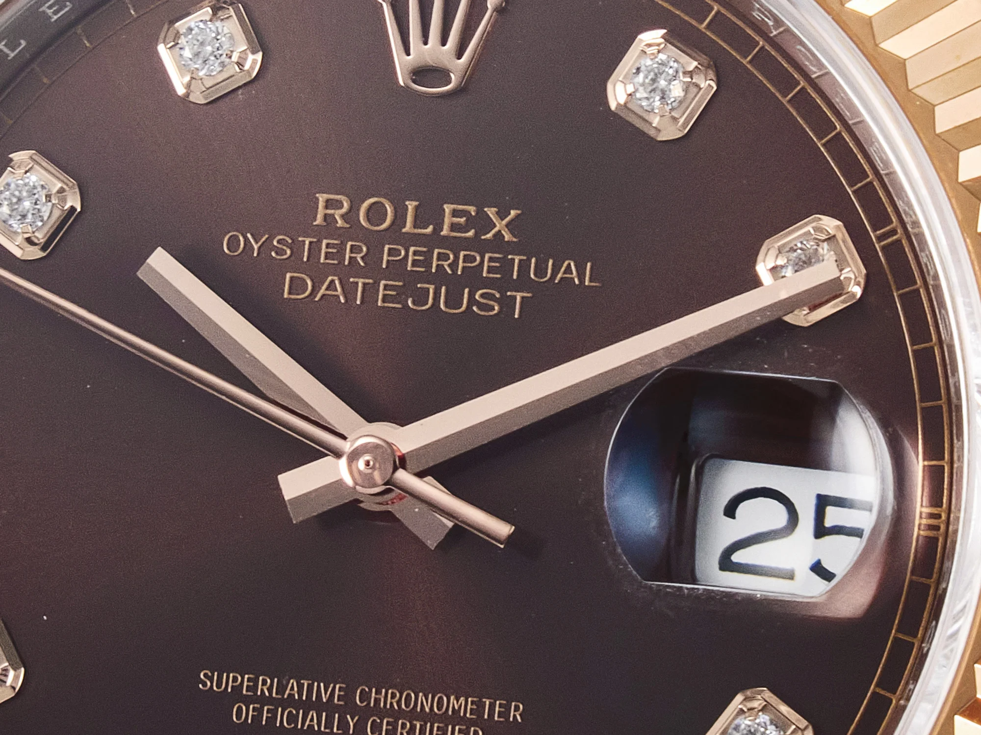 DateJust 41 126331 ARF 1:1 Best Edition 904L Steel Brown Diamonds Dial on SS/RG Jubilee Bracelet SH3235(Gain Weight)