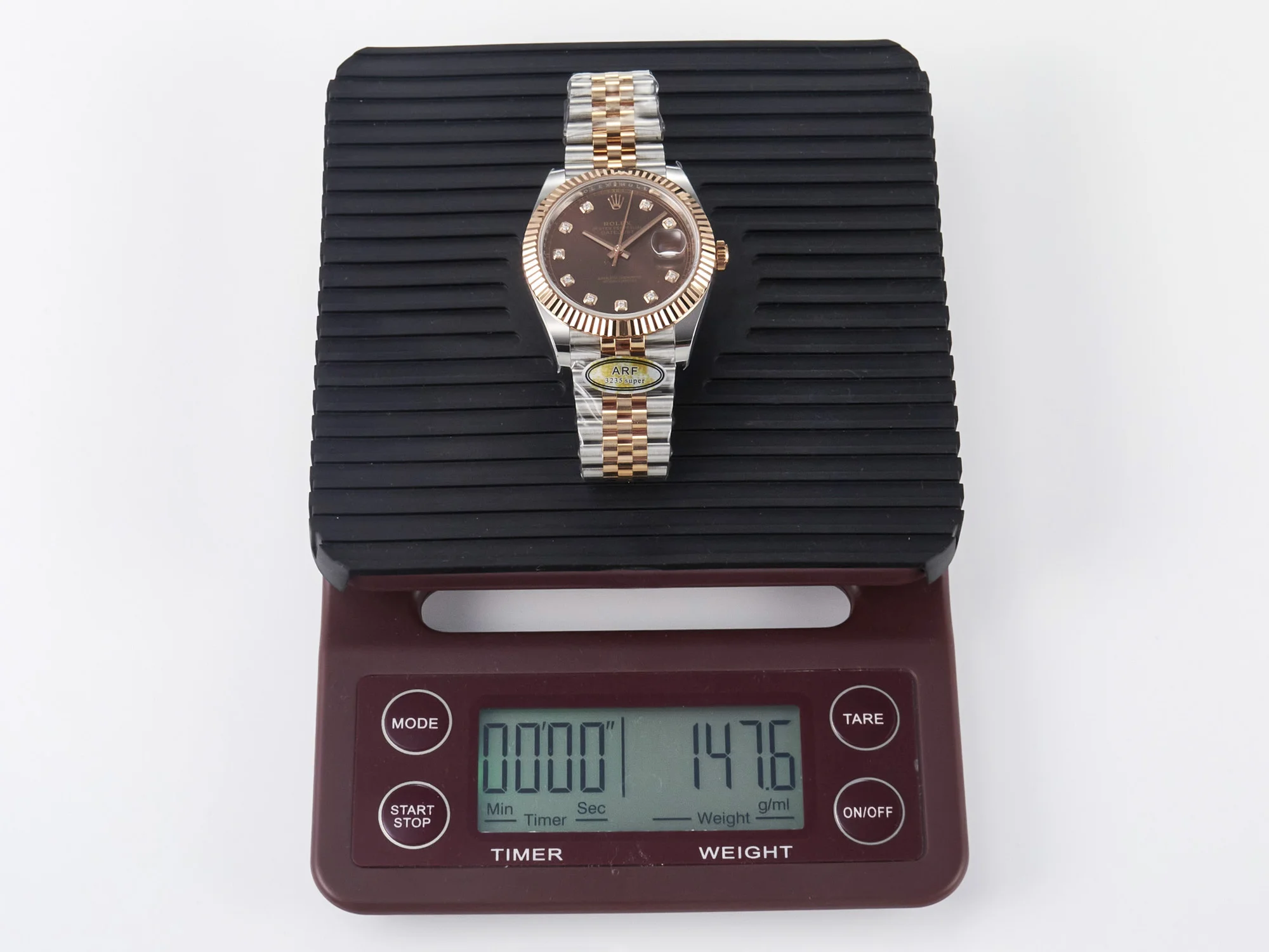 DateJust 41 126331 ARF 1:1 Best Edition 904L Steel Brown Diamonds Dial on SS/RG Jubilee Bracelet SH3235(Gain Weight)