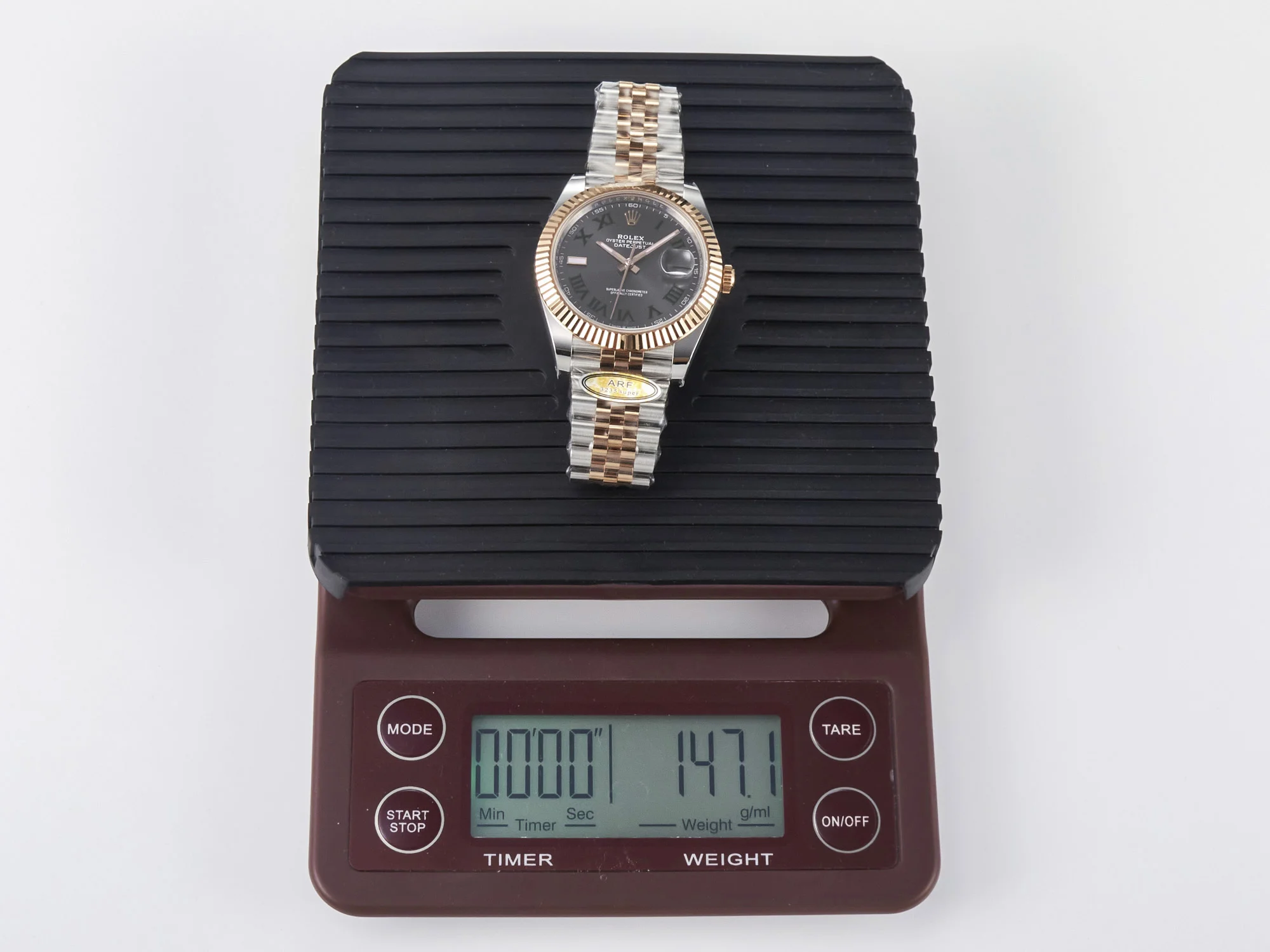 DateJust 41 126331 ARF 1:1 Best Edition 904L Steel Gray Dial Green Roman Marker on SS/RG Jubilee Bracelet SH3235(Gain Weight)