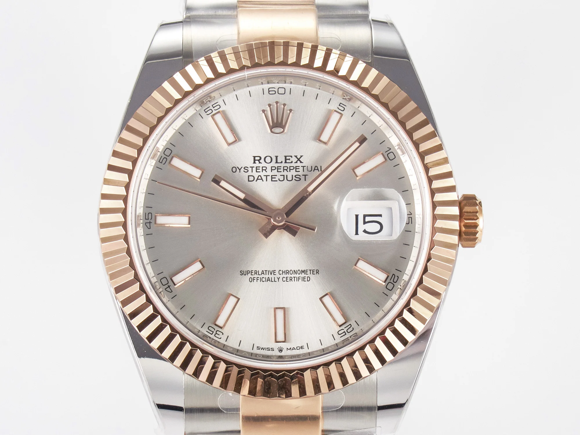 DateJust 41 126331 ARF 1:1 Best Edition 904L Steel Silver Dial on SS/RG Oyster Bracelet SH3235(Gain Weight)
