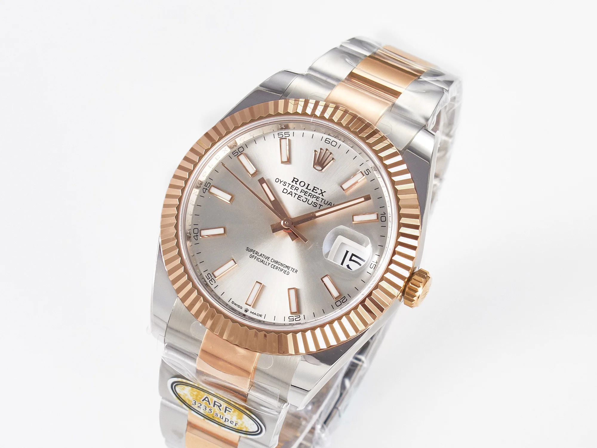 DateJust 41 126331 ARF 1:1 Best Edition 904L Steel Silver Dial on SS/RG Oyster Bracelet SH3235(Gain Weight)