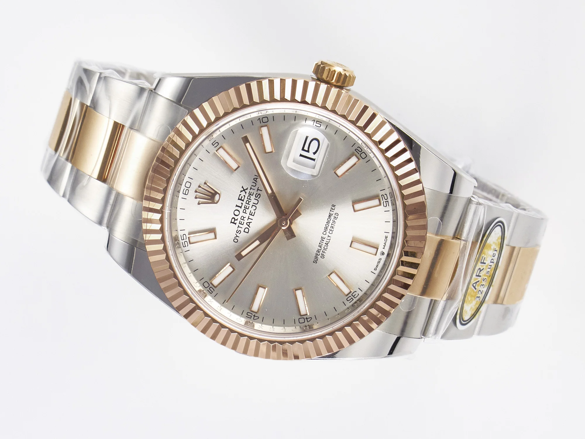 DateJust 41 126331 ARF 1:1 Best Edition 904L Steel Silver Dial on SS/RG Oyster Bracelet SH3235(Gain Weight)