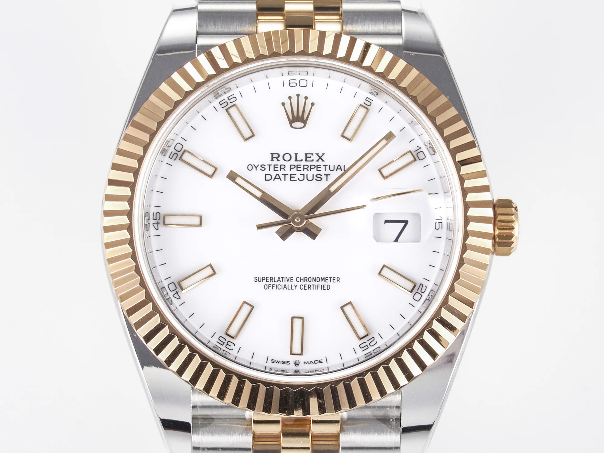 DateJust 41 126331 ARF 1:1 Best Edition 904L Steel White Dial on SS/RG Jubilee Bracelet SH3235(Gain Weight)