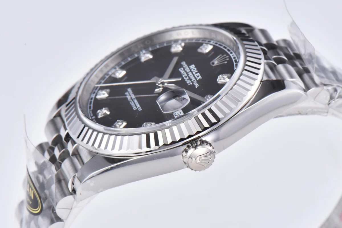 Datejust 41 126334 Bright Black Dial Diamond Markers on Jubilee Bracelet