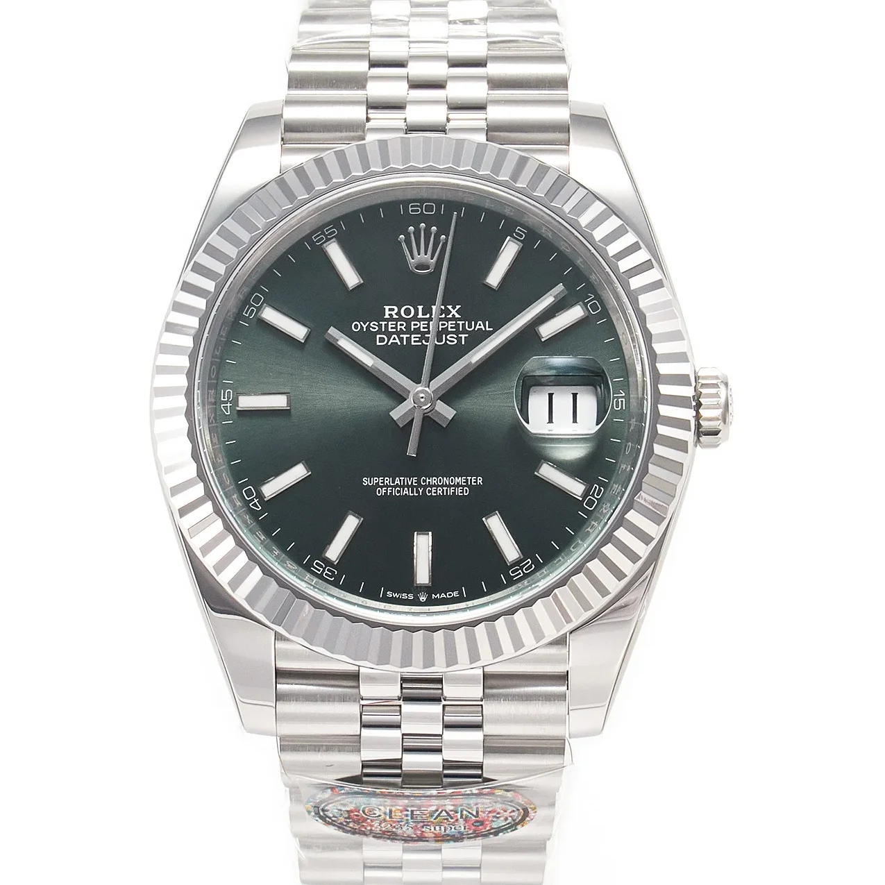 DateJust 41 126334 Clean 1:1 Best Edition 904 L Steel Mint Green Dial on Jubilee Bracelet VR 3235