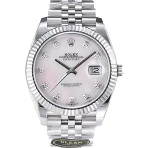 Datejust 41 126334 MOP Dial Diamond Markers on Jubilee Bracelet