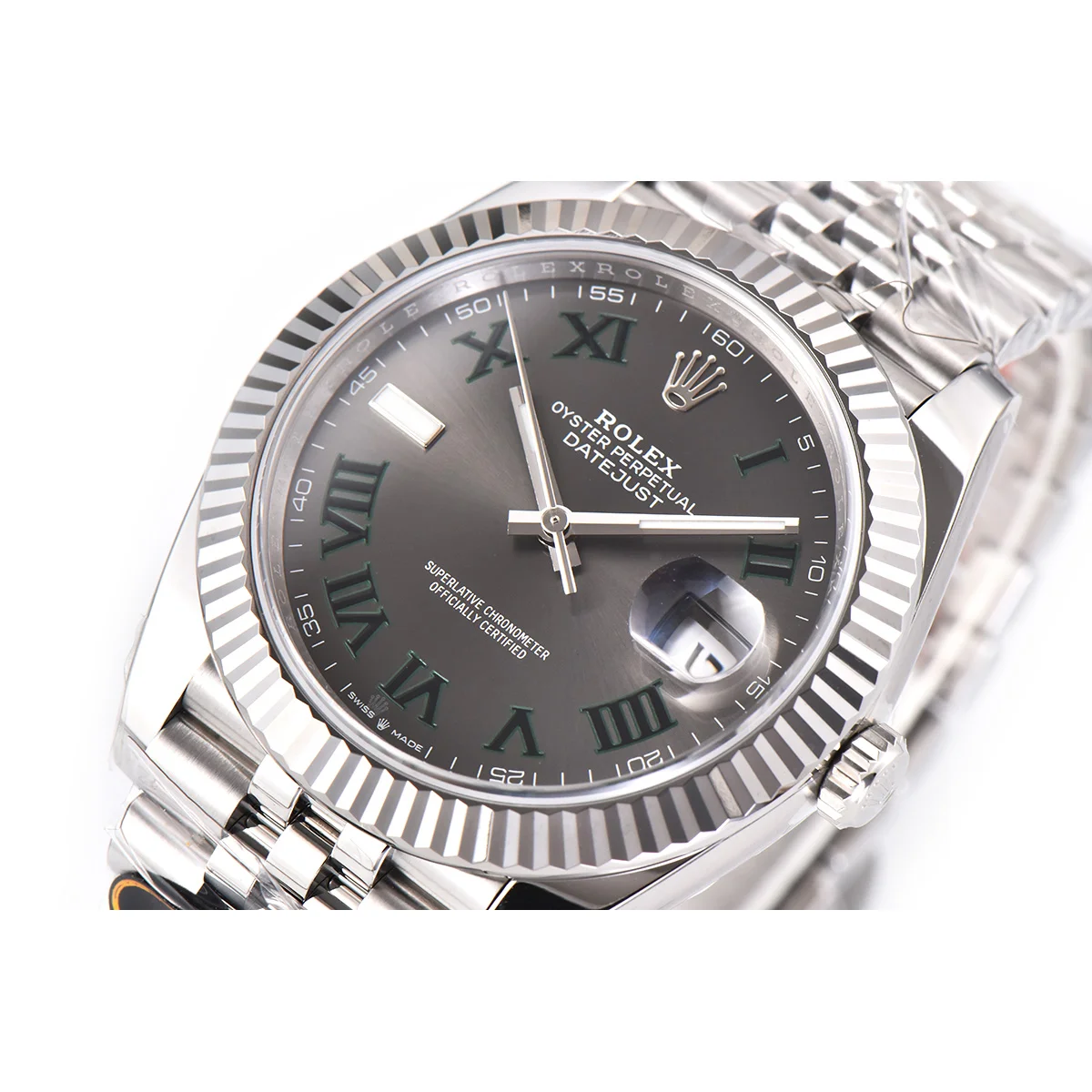 Datejust 41 126334 Slate Dial Stick Markers on Jubilee Bracelet