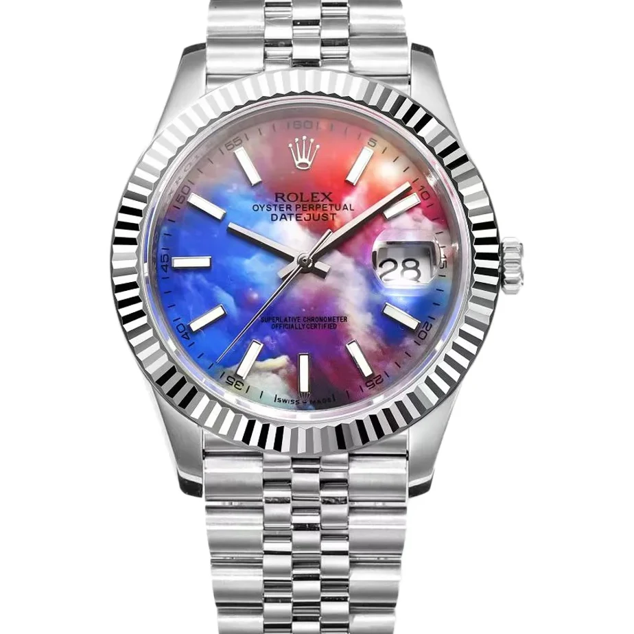 Datejust 41 Custom Dial with Stick Marker in Steel