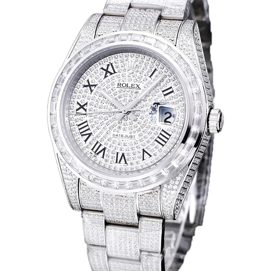 Datejust 41 Custom Diamond Paved Dial in Steel