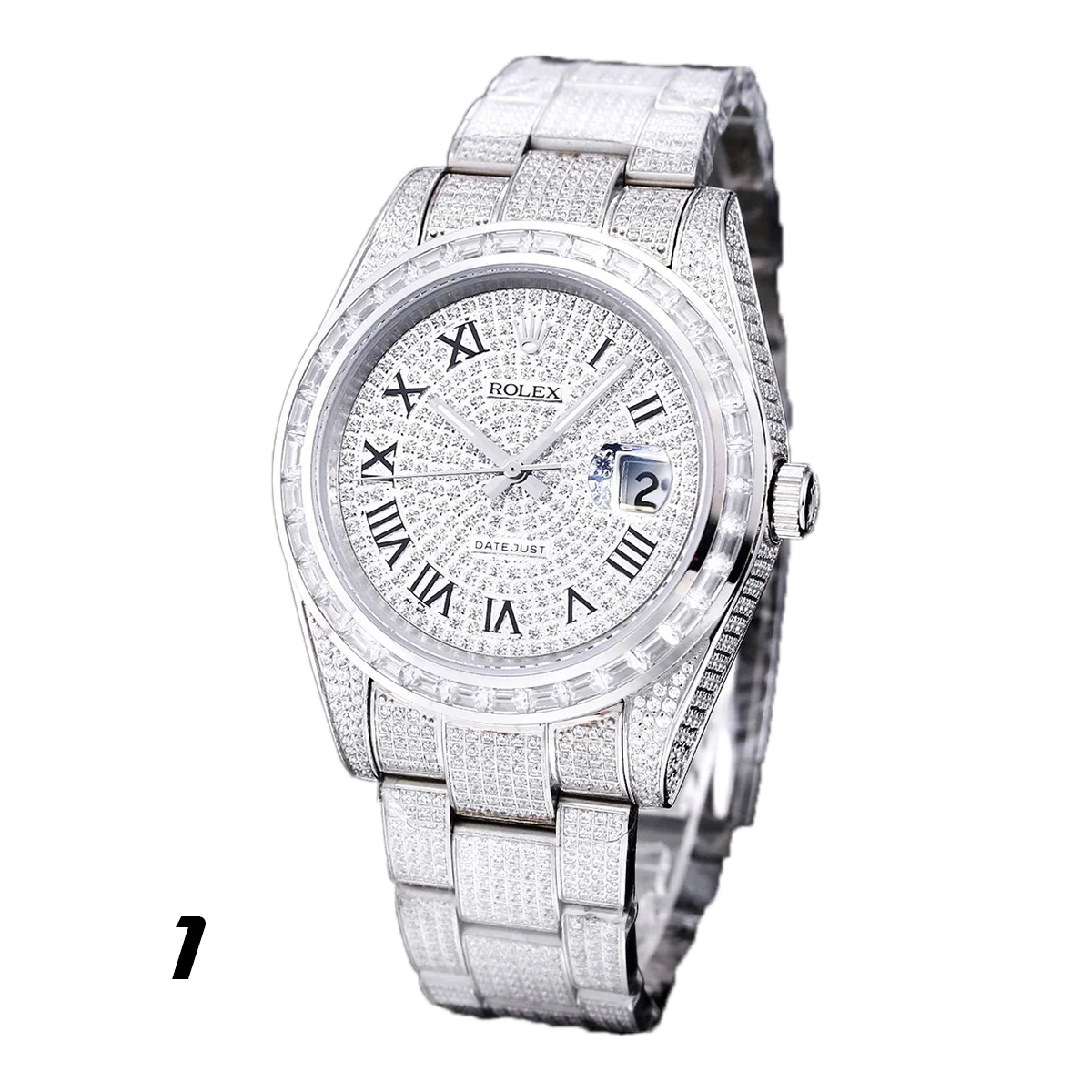 Datejust 41 Custom Diamond Paved Dial in Steel