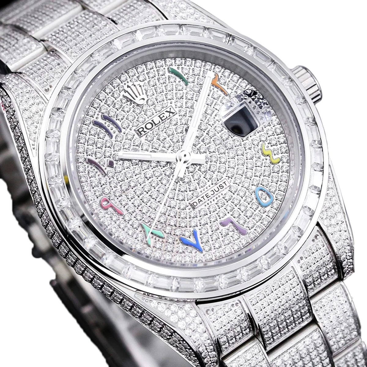 Datejust 41 Custom Diamond Paved Dial in Steel