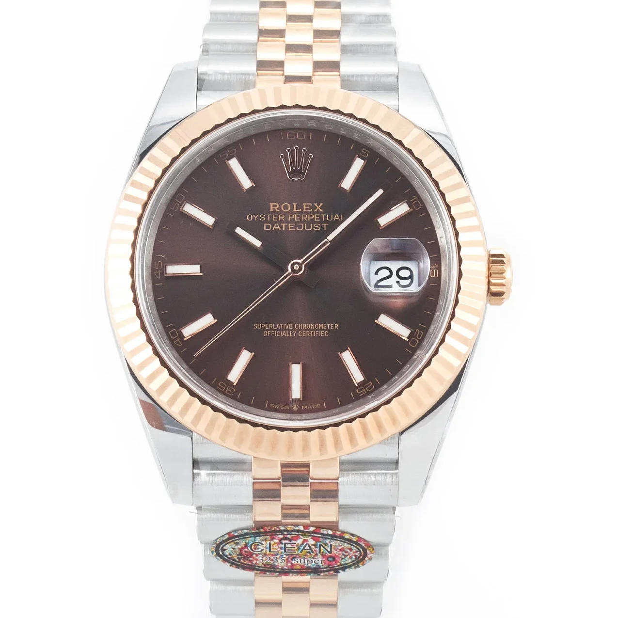 DateJust 41mm 126331 904L SS/RG Clean 1:1 Best Edition Brown Dial on Jubilee Bracelet VR3235