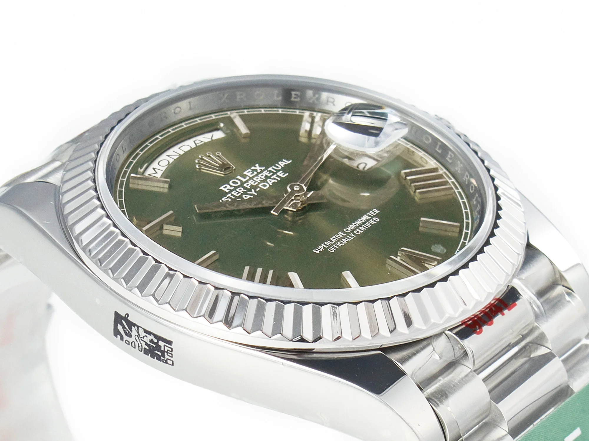 Day Date 40 SS 228239 ARF 1:1 Best Edition Green Roman Dial on President Bracelet VR3255