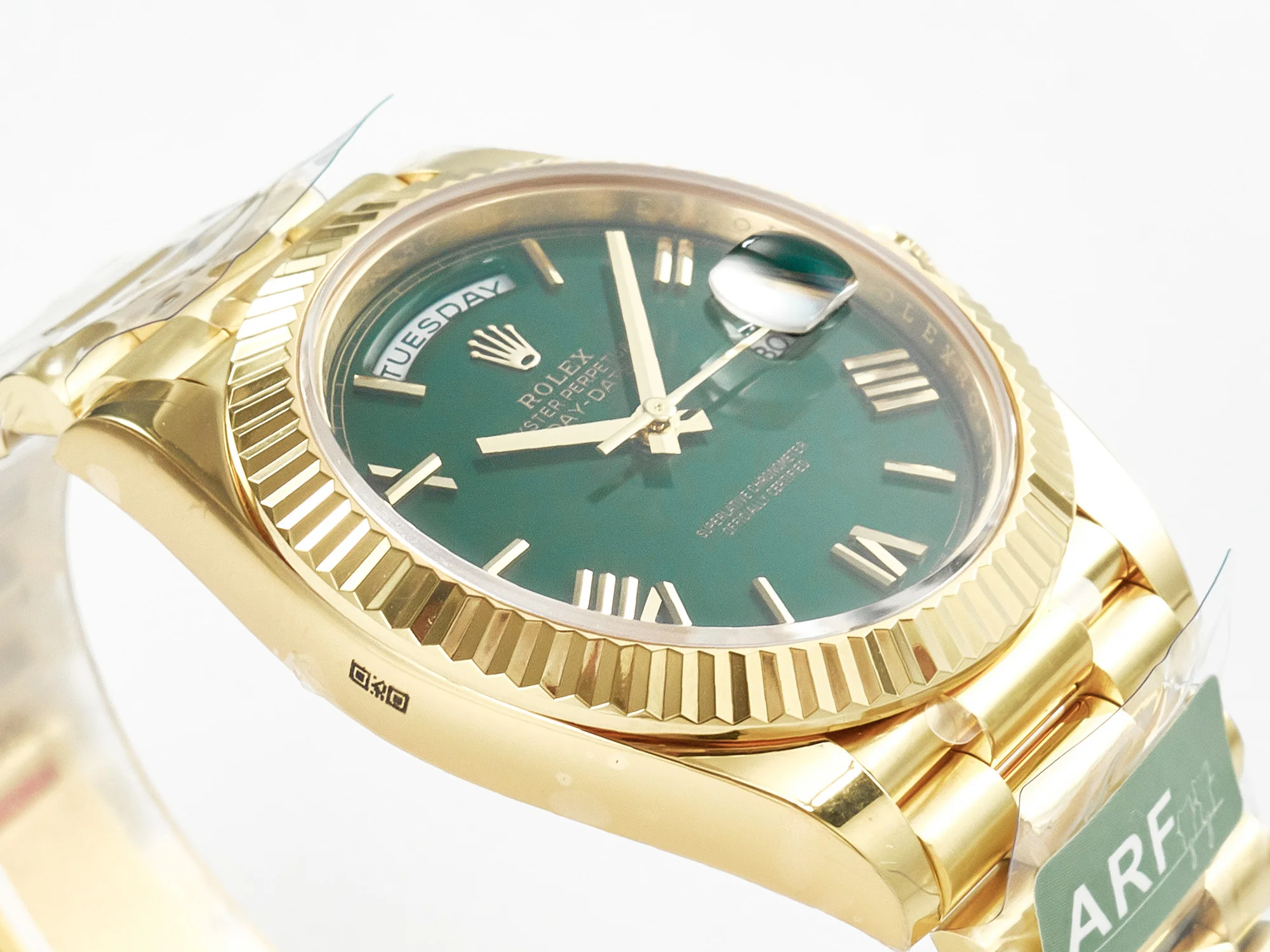 Day Date 40 YG 228238 ARF 1:1 Best Edition Green Roman Dial on President Bracelet VR3255