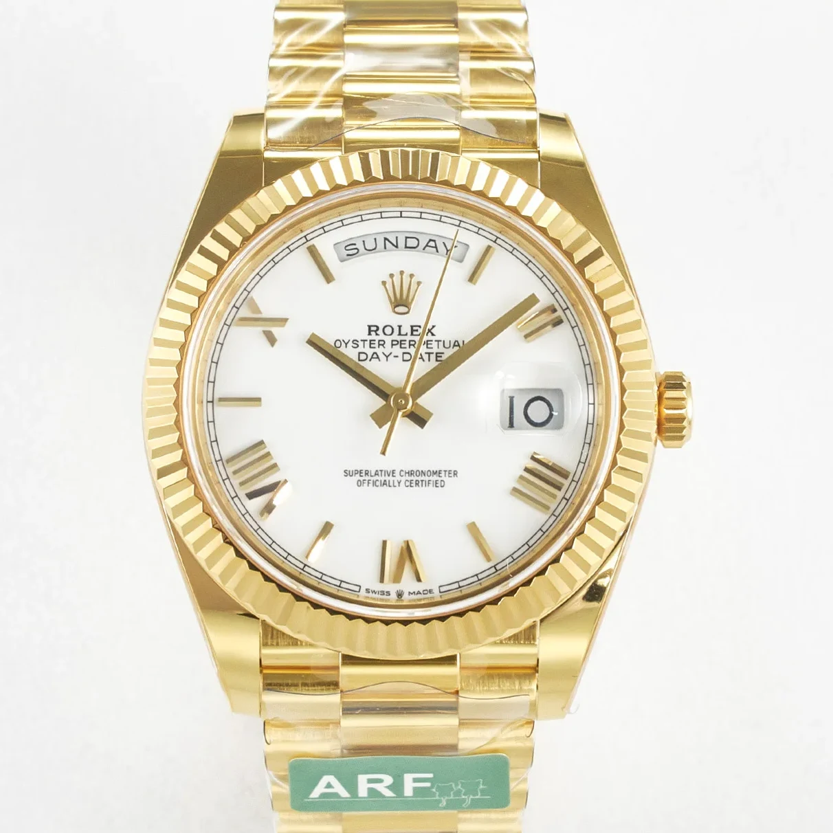 Day Date 40 YG 228238 ARF 1:1 Best Edition White Roman Dial on President Bracelet VR3255
