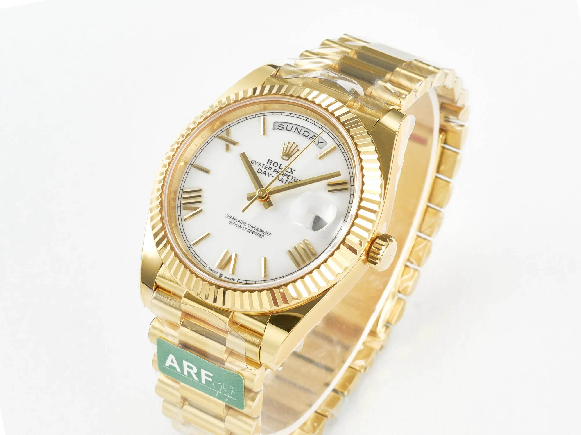 Day Date 40 YG 228238 ARF 1:1 Best Edition White Roman Dial on President Bracelet VR3255