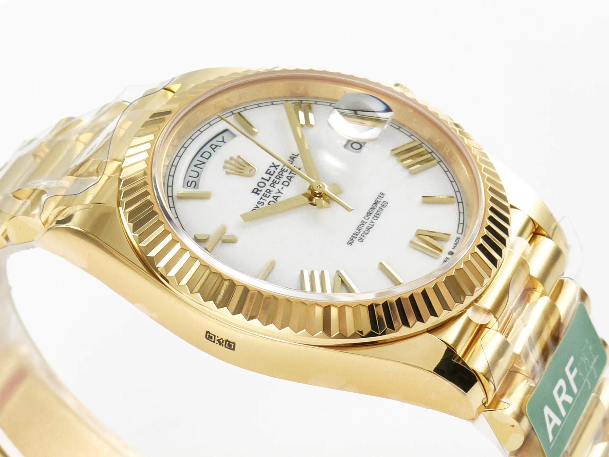 Day Date 40 YG 228238 ARF 1:1 Best Edition White Roman Dial on President Bracelet VR3255