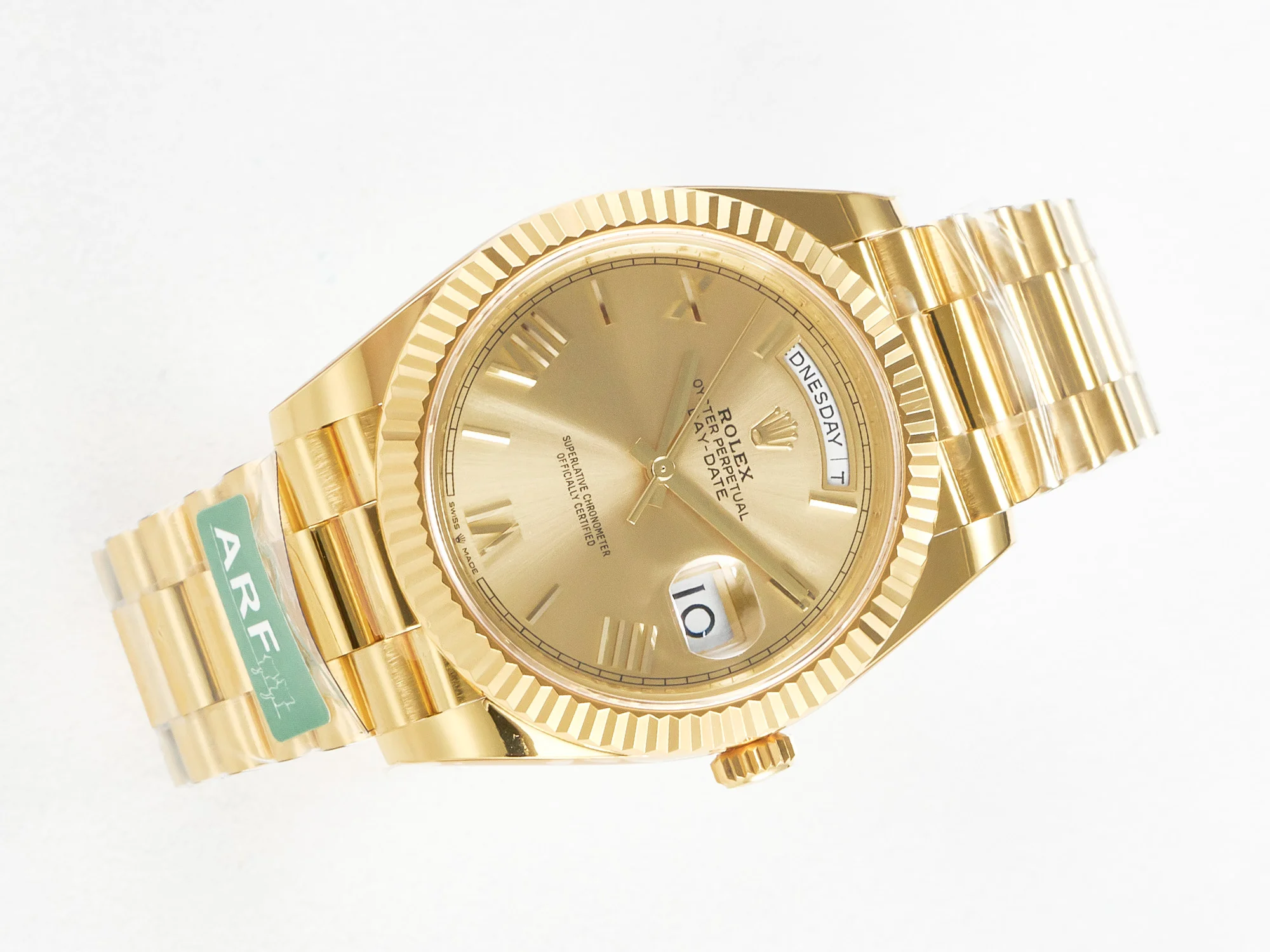 Day Date 40 YG 228238 ARF 1:1 Best Edition YG Roman Dial on President Bracelet VR3255