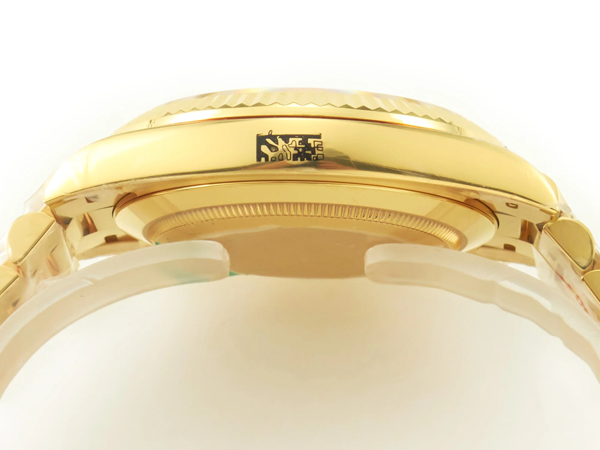 DayDate 40 228238 ARF 904L Steel YG Crystal Diamonds Bezel on President Bracelet VR3255