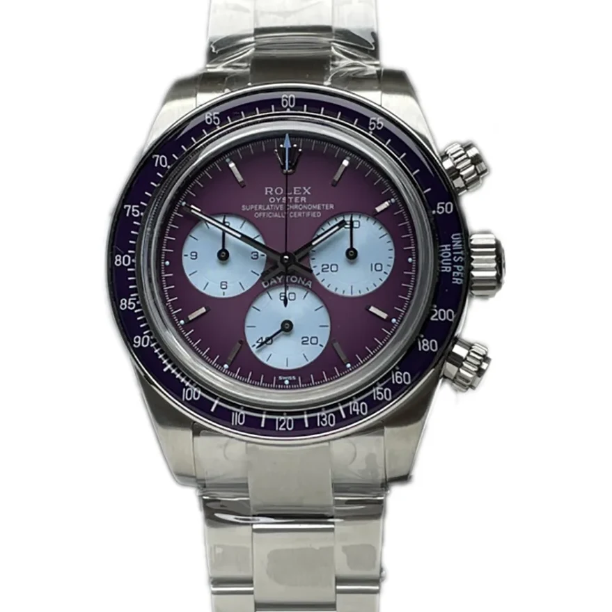 Daytona 116500 Warm Burgundy Artisans de Genève Purple Dial in Steel