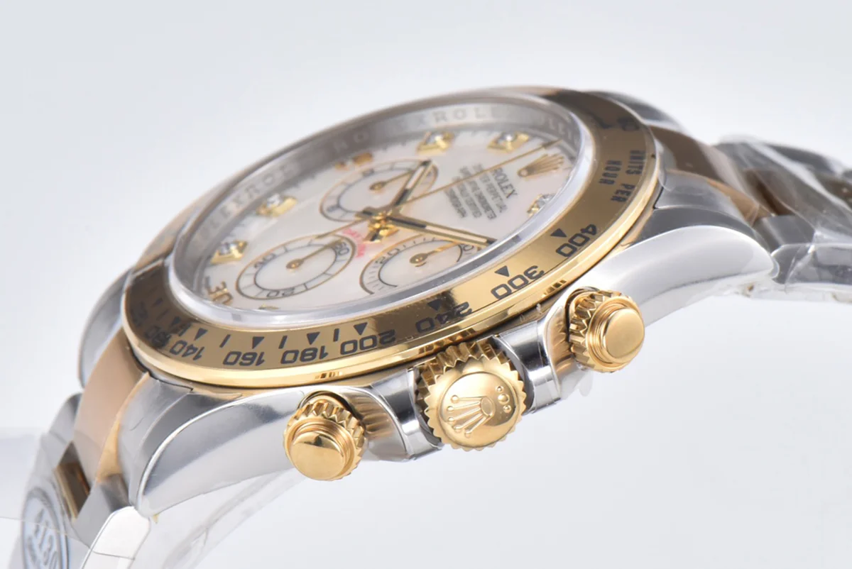 Daytona 116503LN White Dial with Diamond Marker in Steel/Yellow Gold