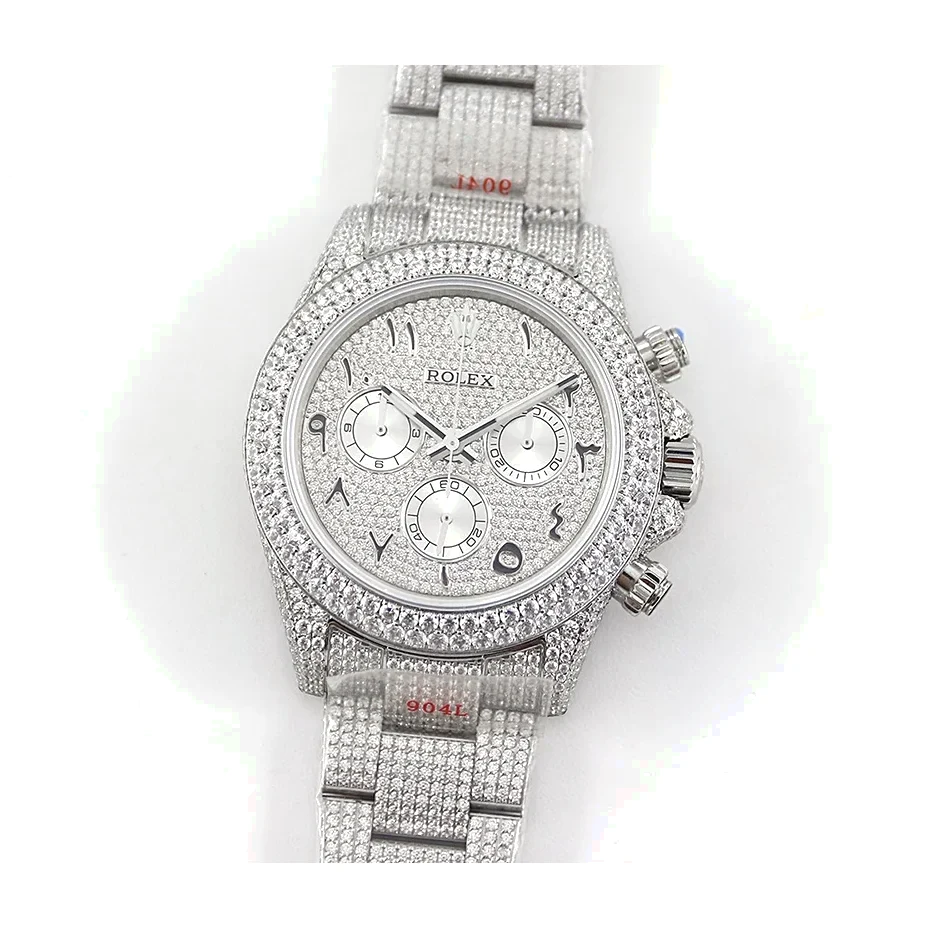 Daytona 116505 Diamond Paved Dial with Arabic Marker in Steel