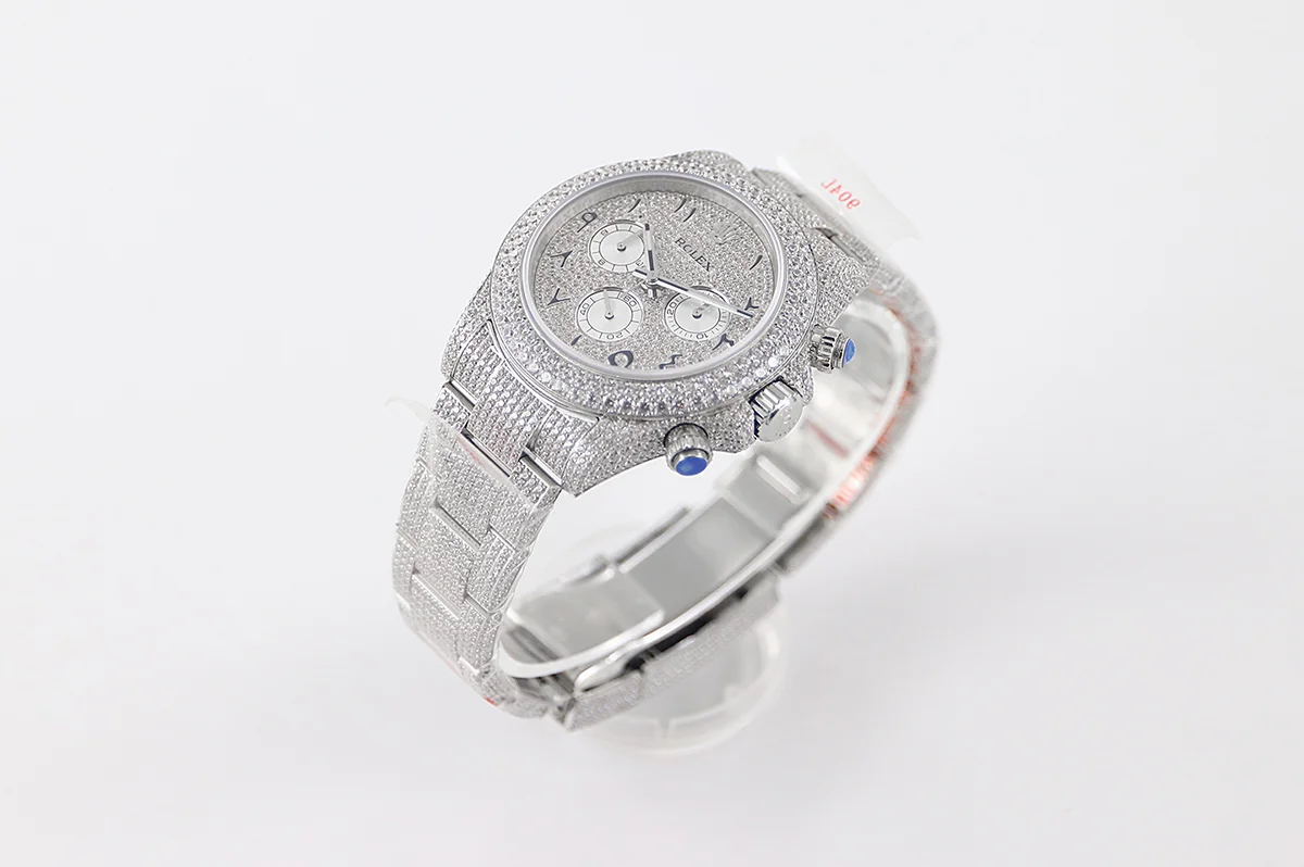 Daytona 116505 Diamond Paved Dial with Arabic Marker in Steel
