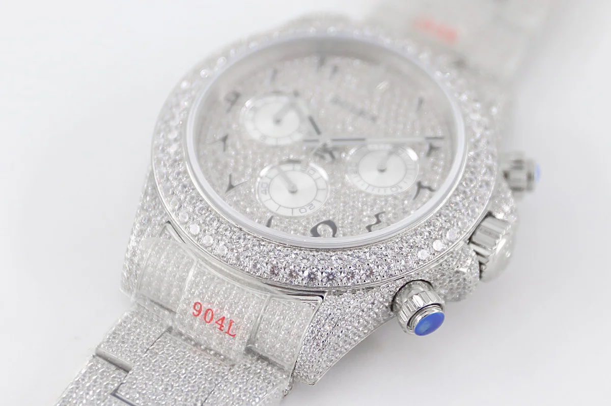 Daytona 116505 Diamond Paved Dial with Arabic Marker in Steel