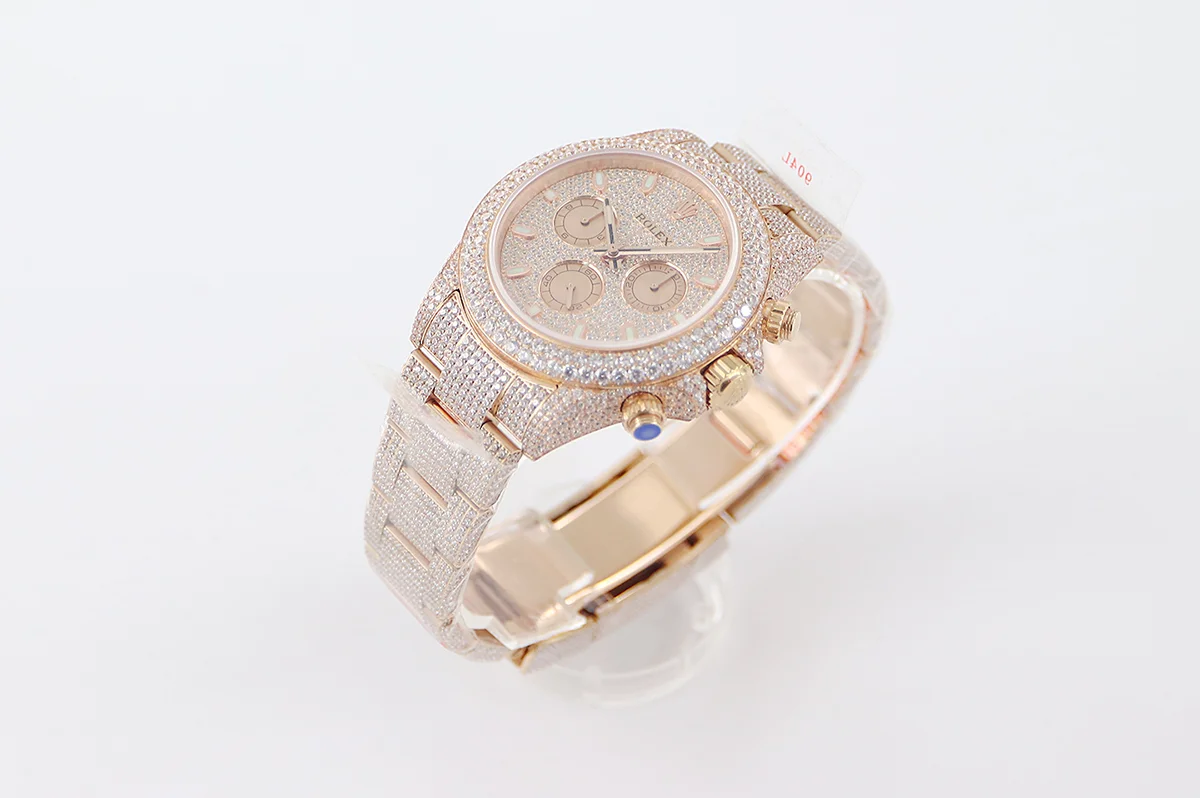 Daytona 116505 Diamond Paved Dial with Stick Marker in Rose Gold