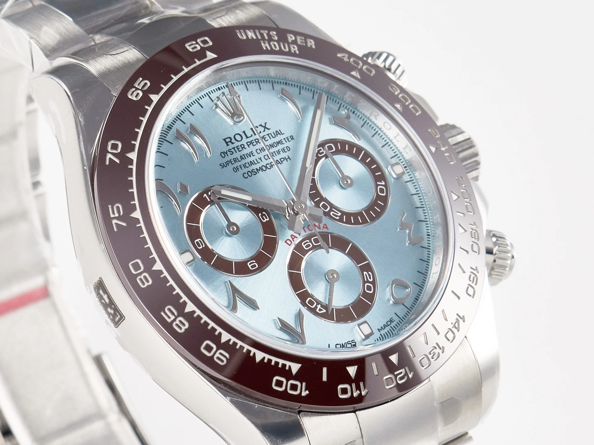 Daytona 116506 Clean 1:1 Best Edition Ice Blue Dial Arabic Markers on SS Bracelet SA4130 V2