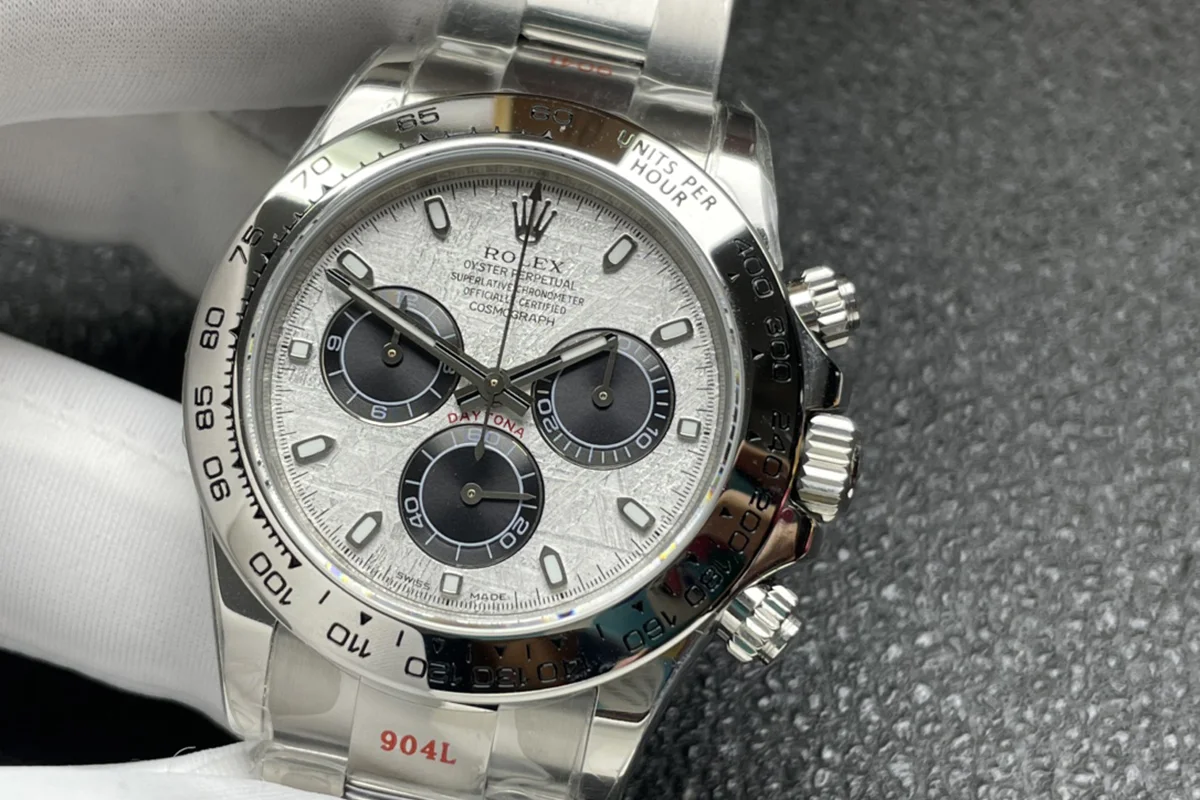 Daytona 116509 Meteorite/Black Dial in White Gold