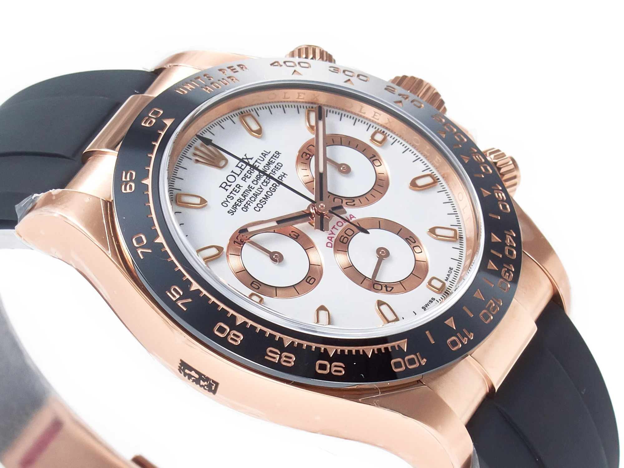 Daytona 116515 Clean 1:1 Best Edition 904L Steel RG White Dial on Oysterflex Strap SA4130
