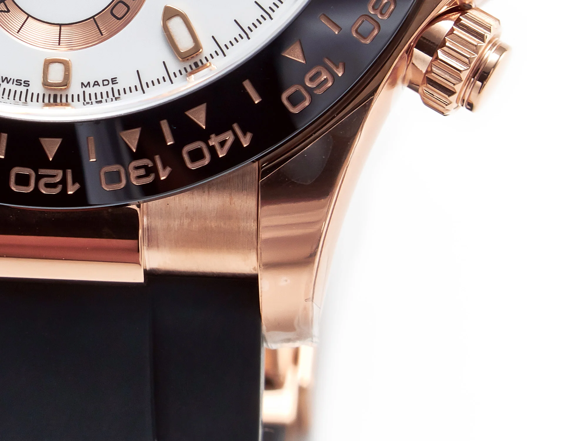 Daytona 116515 Clean 1:1 Best Edition 904L Steel RG White Dial on Oysterflex Strap SA4130