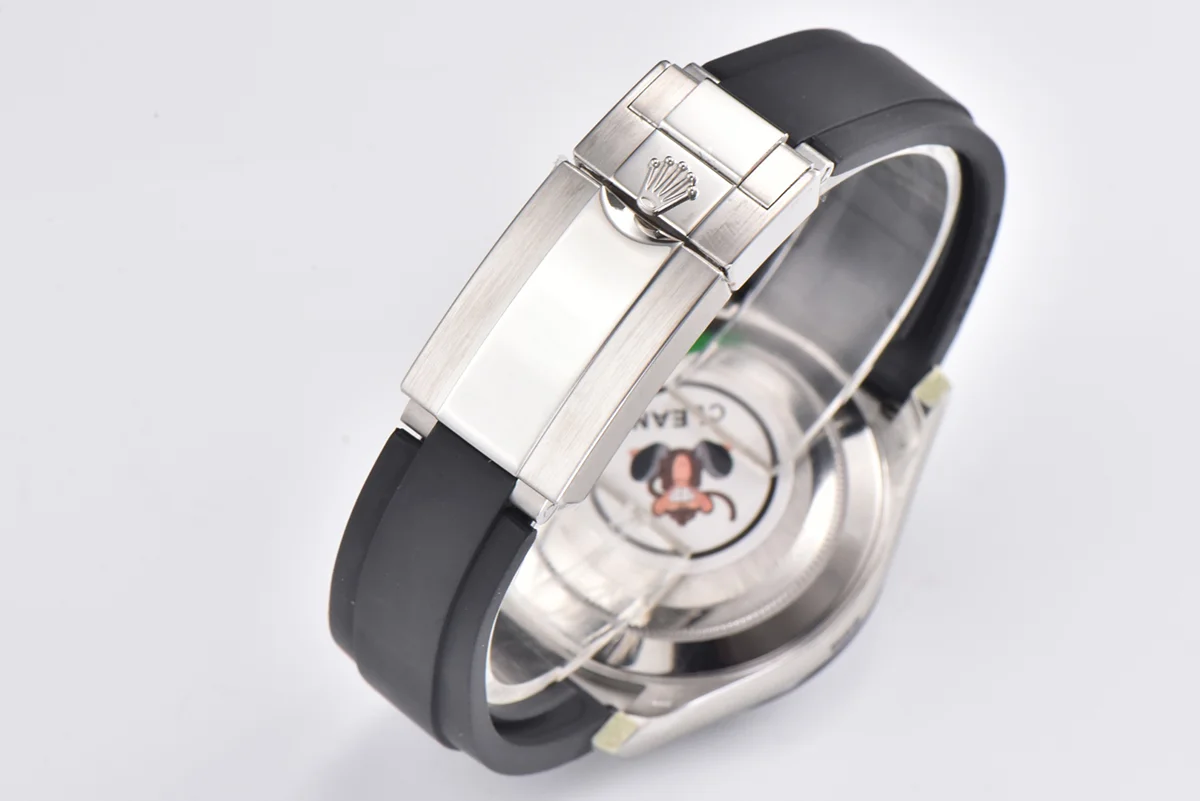 Daytona 116519LN White MOP Dial with Diamond Markers in White Gold on Rubber Strap