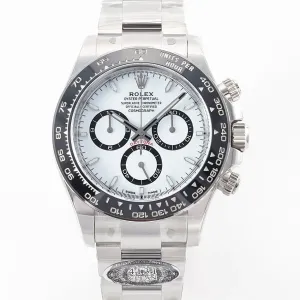 Daytona 126500 Panda Clean 1:1 Best Edition 904L SS Case and Bracelet White Dial SH4131