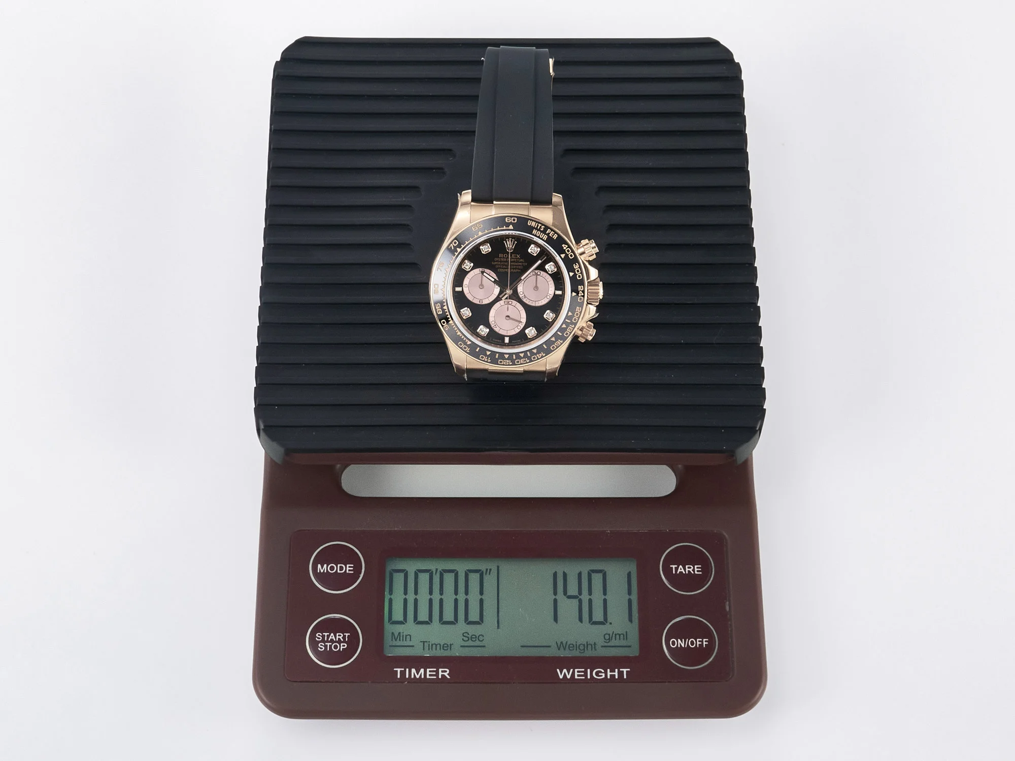 Daytona 126515 QF 1:1 Best Edition Black/RG Diamonds Dial on Oysterflex Strap SH4131 V6(Gain Weight)