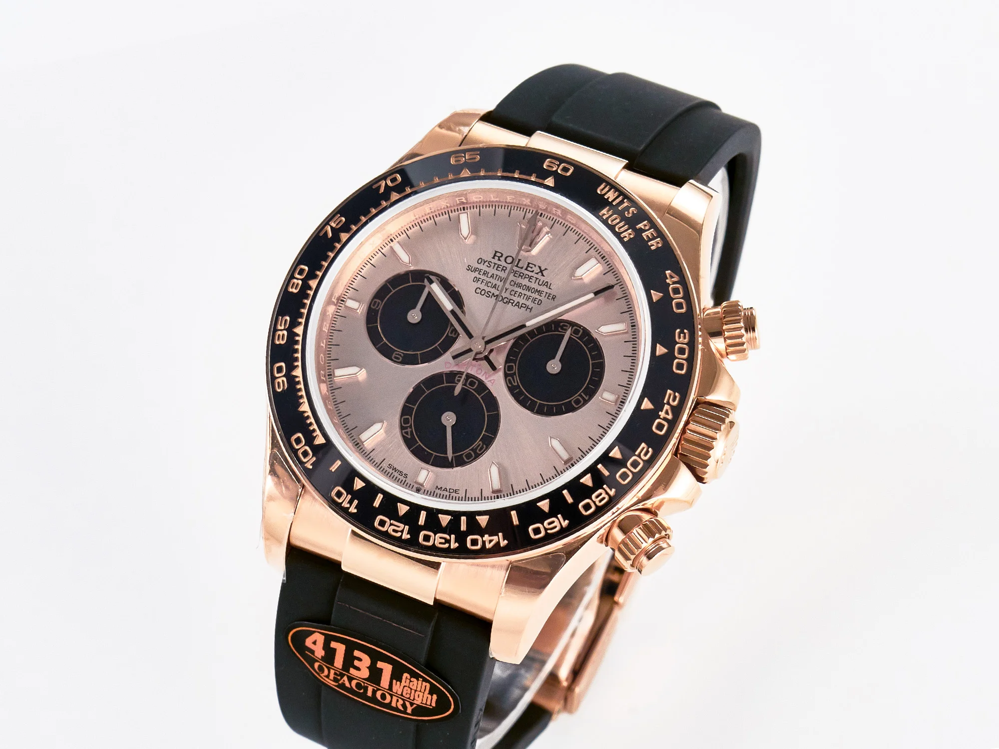 Daytona 126515 QF 1:1 Best Edition RG/Black Dial on Oysterflex Strap SH4131 V6(Gain Weight)
