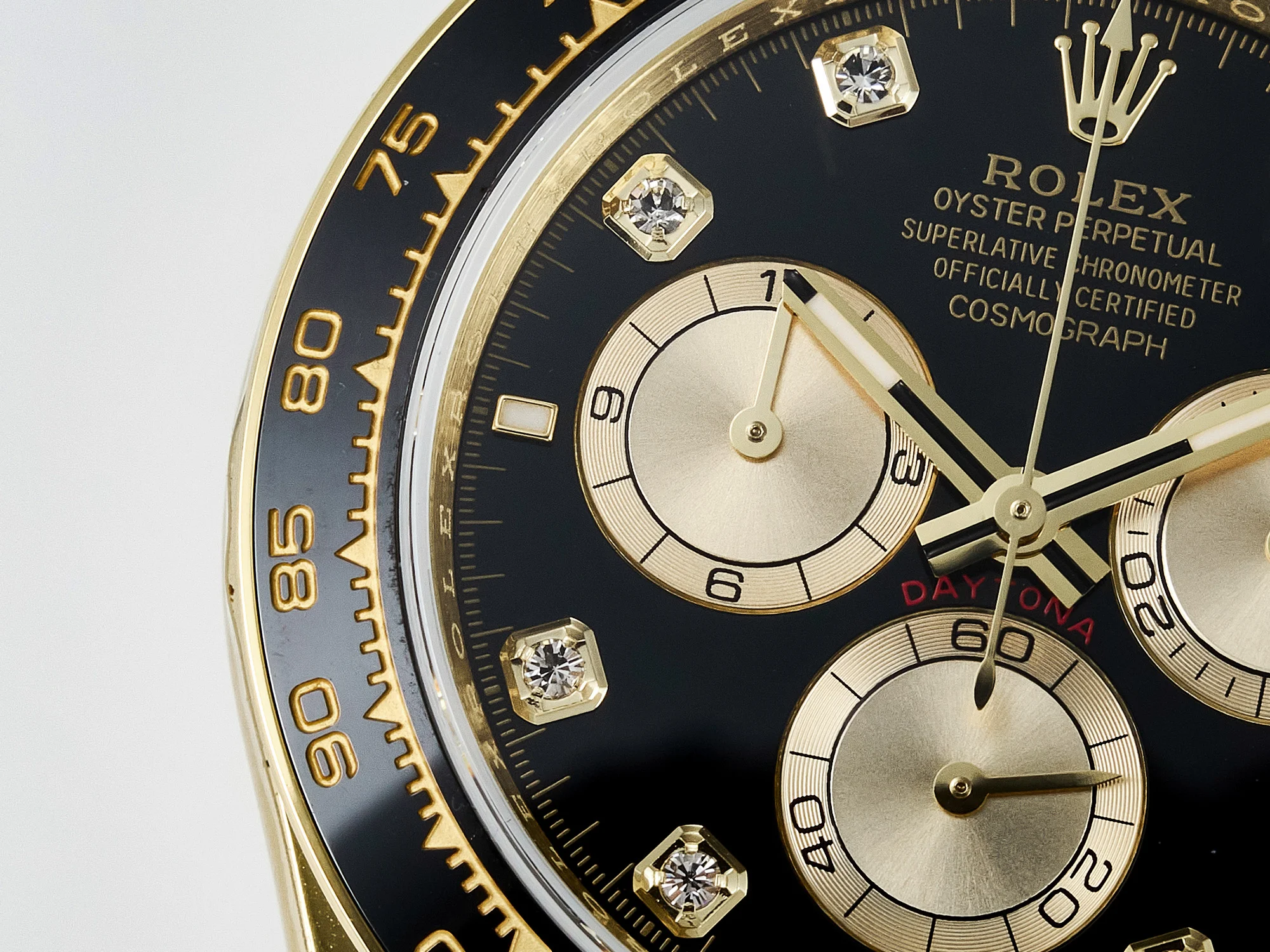 Daytona 126518 QF 1:1 Best Edition Black/YG Diamonds Dial on Oysterflex Strap SH4131 V6(Gain Weight)