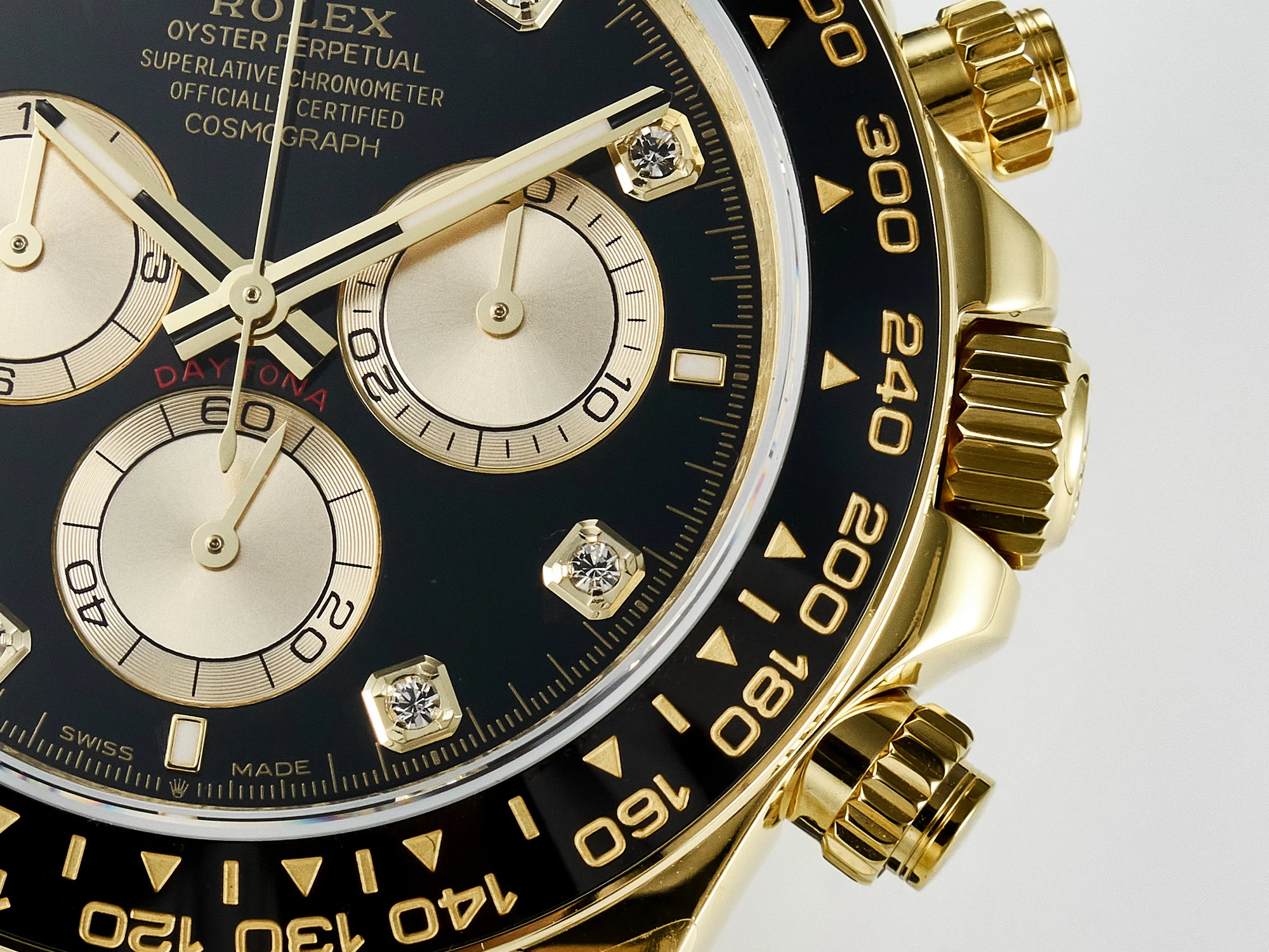 Daytona 126518 QF 1:1 Best Edition Black/YG Diamonds Dial on Oysterflex Strap SH4131 V6(Gain Weight)