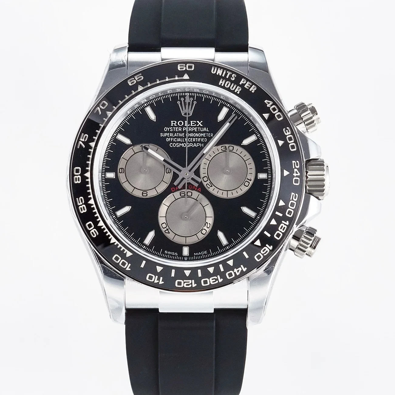 Daytona 126519 QF 1:1 Best Edition Black/Silver Dial on Oysterflex Strap SH4131 V6(Gain Weight)