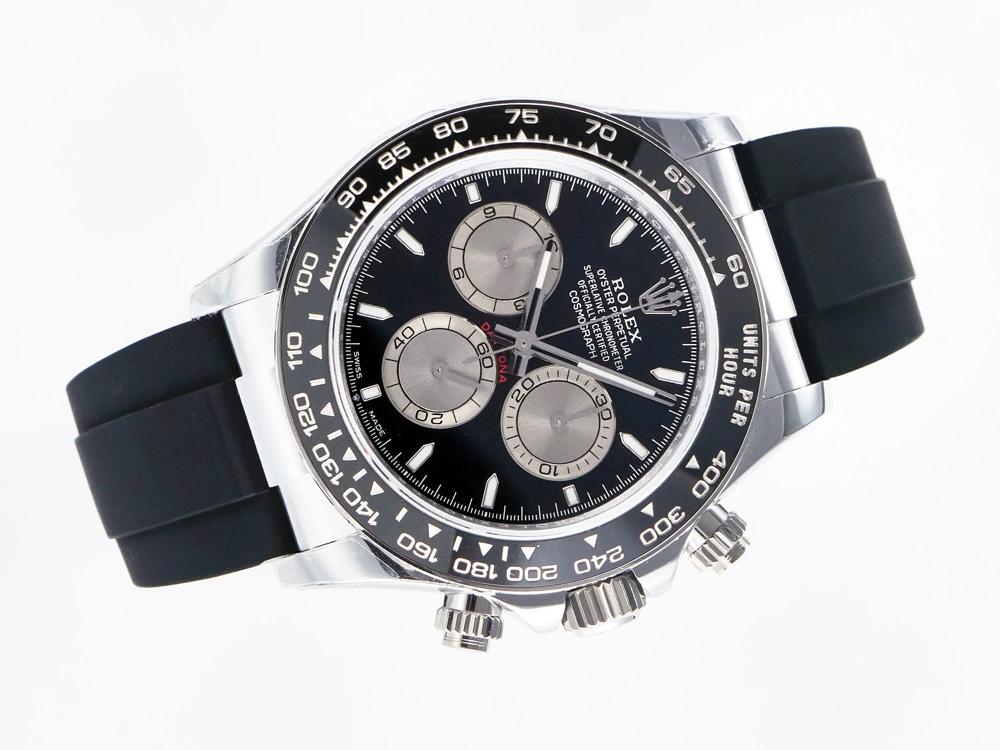 Daytona 126519 QF 1:1 Best Edition Black/Silver Dial on Oysterflex Strap SH4131 V6(Gain Weight)