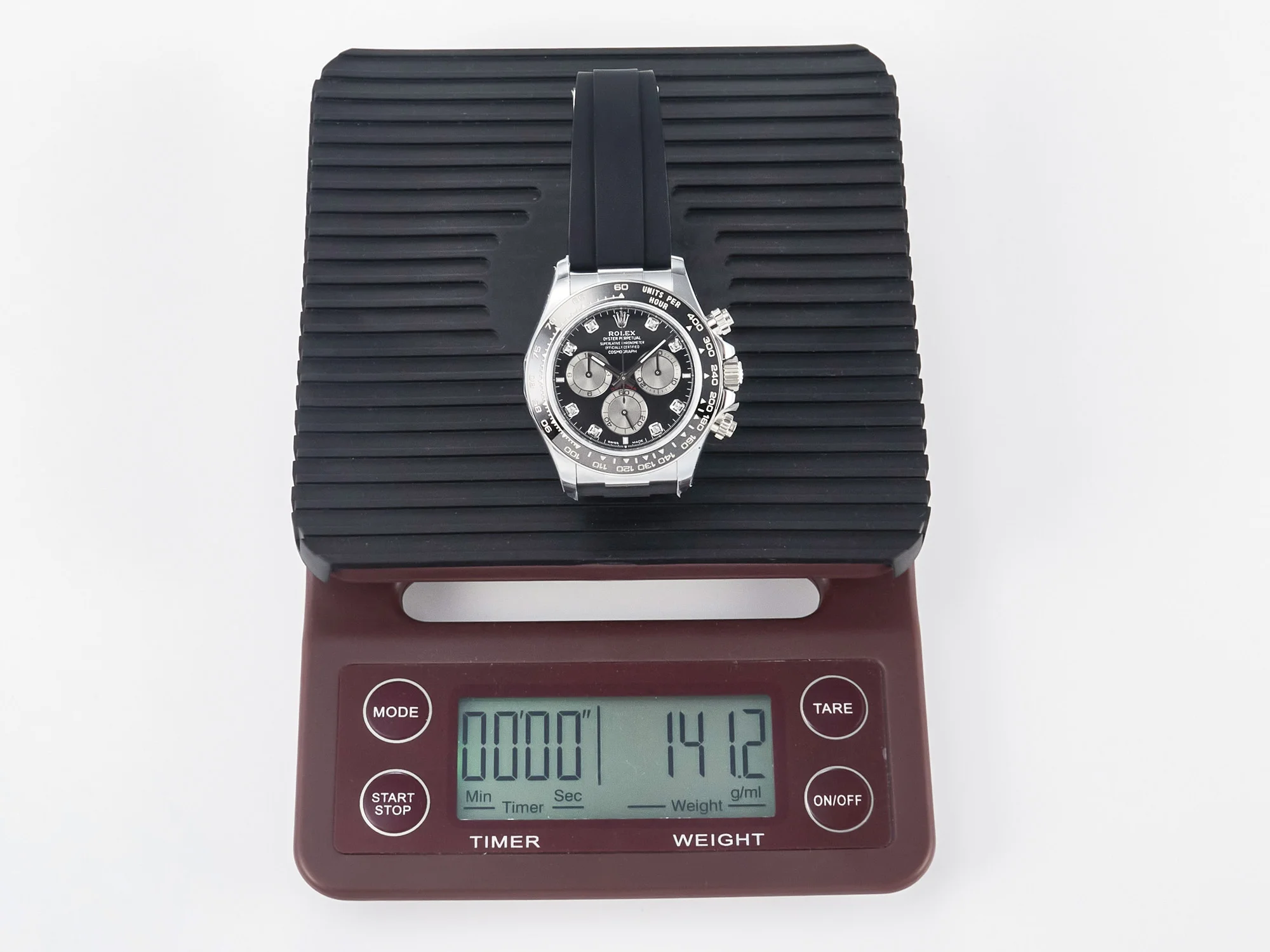 Daytona 126519 QF 1:1 Best Edition Black/Silver Diamonds Dial on Oysterflex Strap SH4131 V6(Gain Weight)