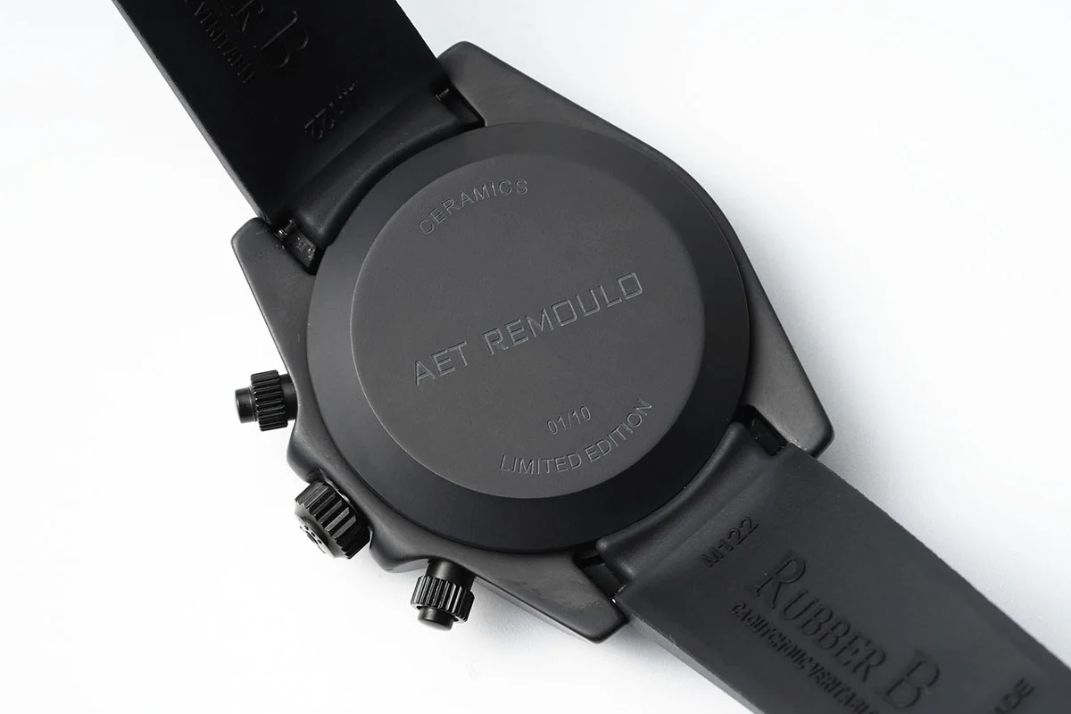Daytona AET Black Classic on Rubber Strap