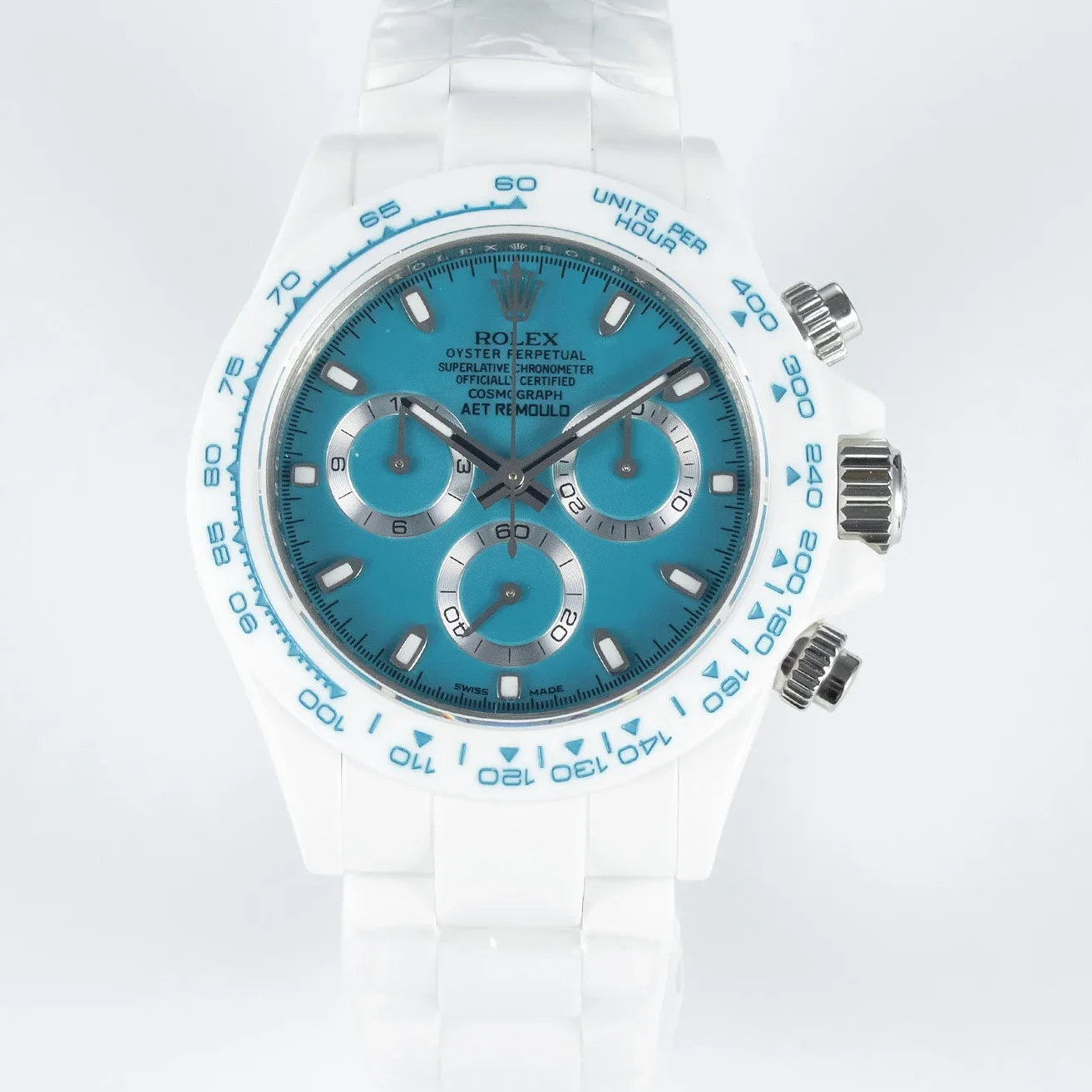 Daytona AET White Ceramic Case and Bracelet Tiffany Blue Dial N6F Best Edition SA4130