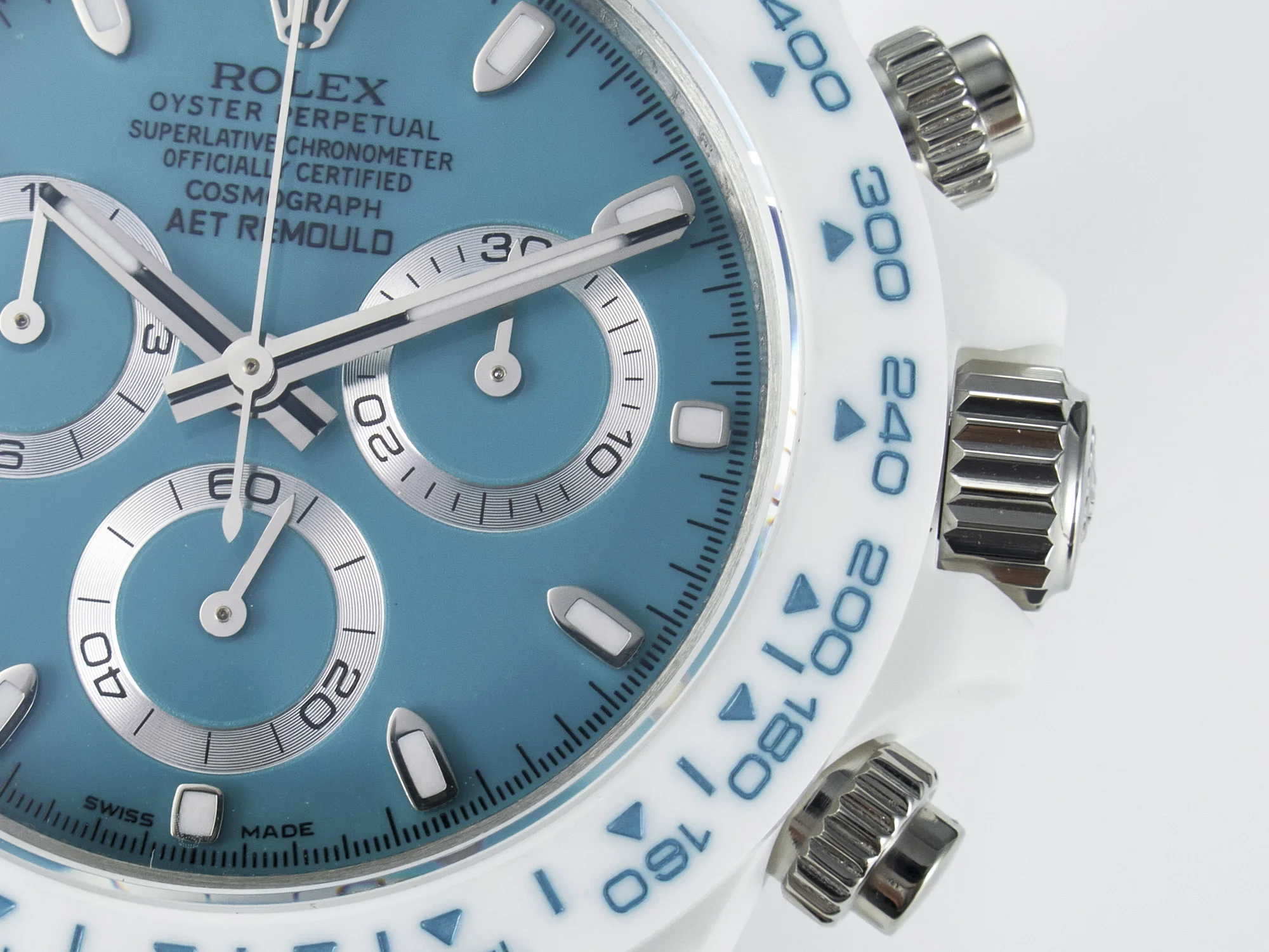 Daytona AET White Ceramic Case and Bracelet Tiffany Blue Dial N6F Best Edition SA4130