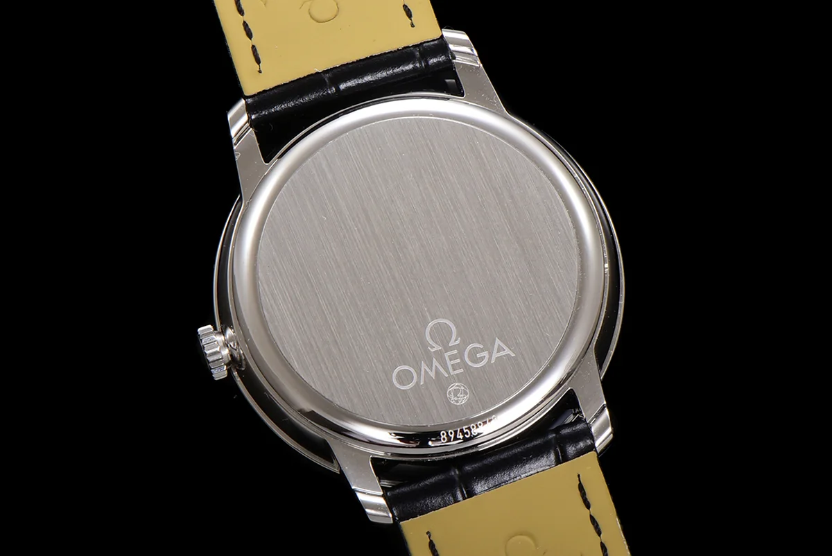 De Ville Co-Axial Chronometer 39.5mm White Dial in Steel on Leather Strap