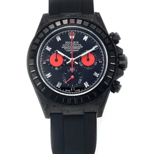 DIW Daytona Rainbow Black Carbon with Black Rubber Strap
