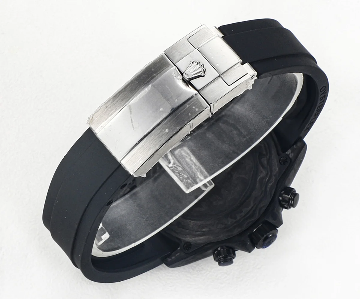 DIW Daytona Rainbow Black Carbon with Black Rubber Strap